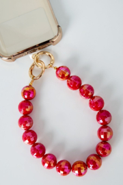 Kralen koord disco rood