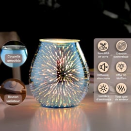 Elektrische Geurverspreider - 3D-glas lamp - Calorya 6