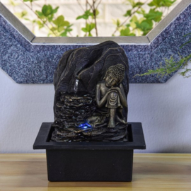 Boeddha waterornament met LED verlichting - SAOUN - 25 cm