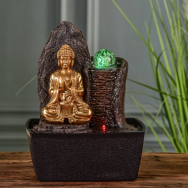 Boeddha Binnenfontein met LED verlichting - HAKA - 25 cm