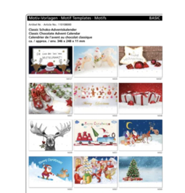 Adventskalender A4 met standaard motief