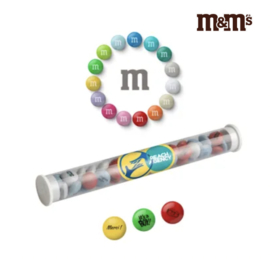 Koker met bedrukte M&M's
