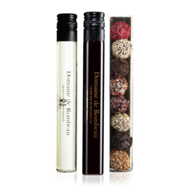 Giftbox 3 - Wijnproeverij met 2 wijnen en 8 chocolade truffels