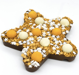 Chocolade Gouden Happy Christmas Ster (150g)