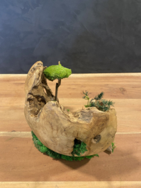 Decoratieve (halve) houten bol (2)
