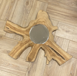 Unieke houten objecten met spiegel