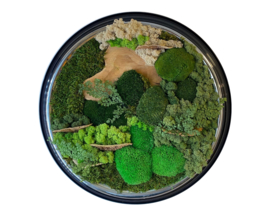 Mosschilderij ‘oude klok’