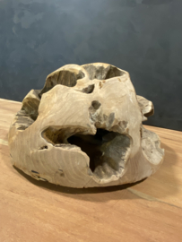 Decoratieve halve houten bol