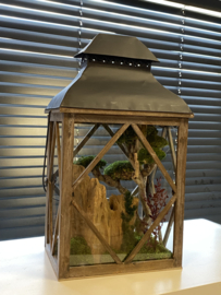 Groot windlicht met uniek landschap