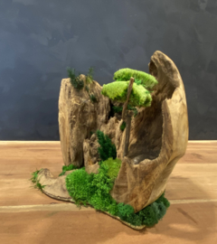 Decoratieve (halve) houten bol (2)