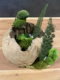 Decoratieve (halve) houten bol (3)