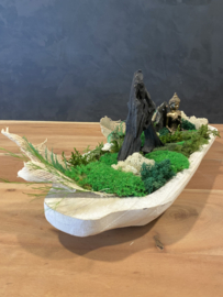 White wash houten schaal