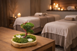 Organische schaal met mos boompje