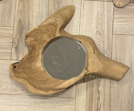Unieke houten objecten met spiegel
