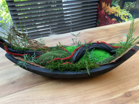 Zwart houten schaal