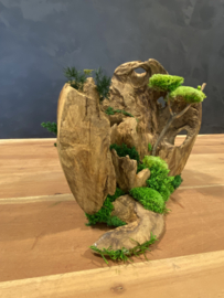 Decoratieve (halve) houten bol (2)