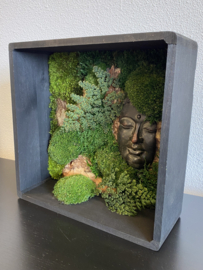 Broken Boedha within green