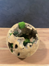 Decoratieve teak houten bol (1)