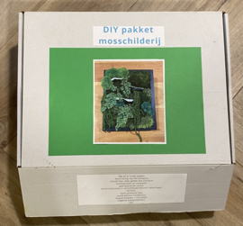 DIY Mosschilderij - rechthoek (zwart)
