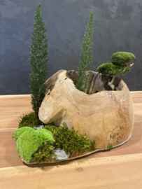Decoratieve (halve) houten bol (3)