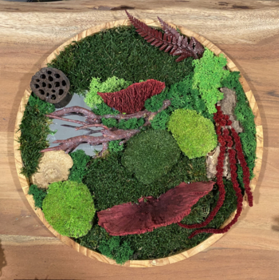 Mosschilderij / rond (7)