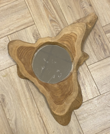 Unieke houten objecten met spiegel