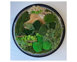 Mosschilderij ‘oude klok’