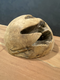 Decoratieve halve houten bol