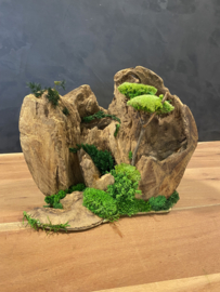 Decoratieve (halve) houten bol (2)