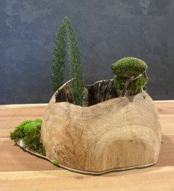 Decoratieve (halve) houten bol (3)