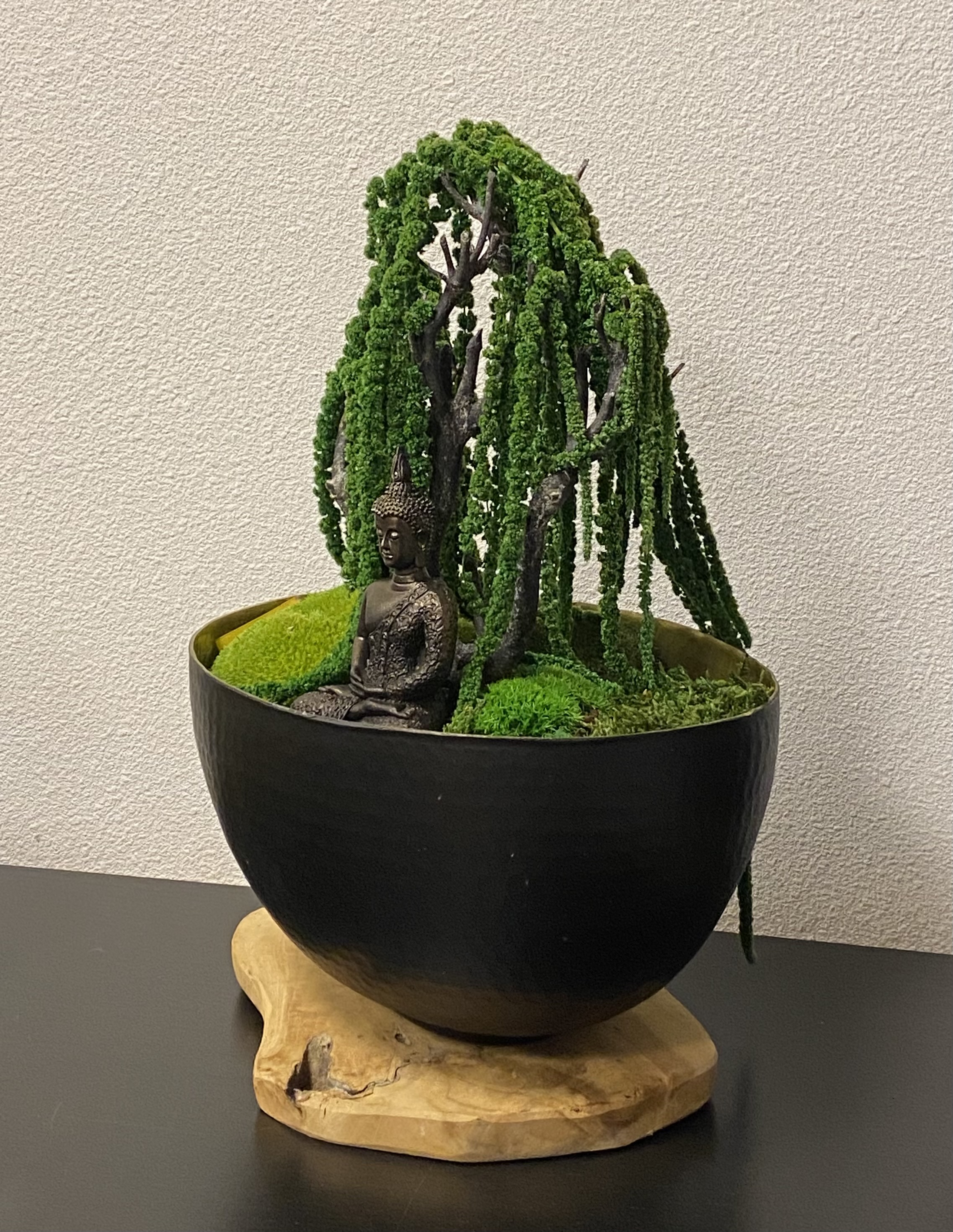 Ovale schaal met Amaranth boom