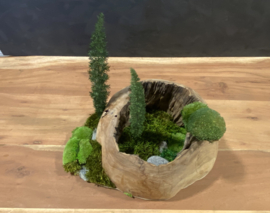 Decoratieve (halve) houten bol (3)