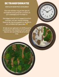 Mosschilderij ‘oude klok’ (1)