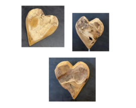 Houten hartjes