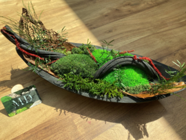 Zwart houten schaal