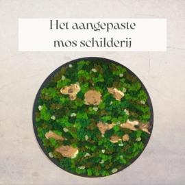 Mos schilderijen set van 3