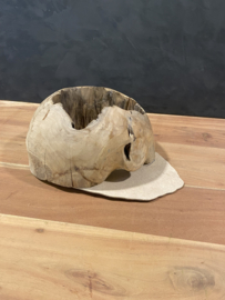 Decoratieve halve houten bol