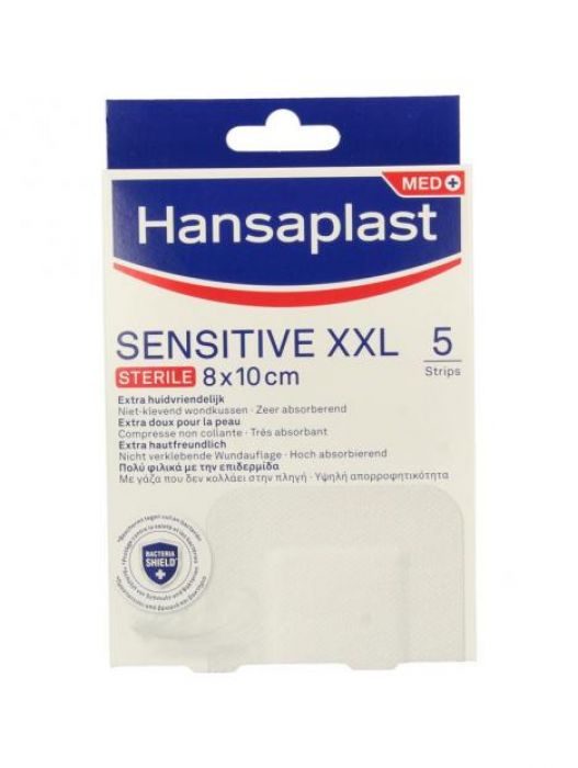 HANSAPLAST SENSITIVE 8X10CM XXL STERIEL 5ST