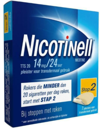 Nicotinell TTS 20 Pleister Transdermaal (14MG/24uur;7 ST)