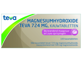 streepje onkruid Alfabet Magnesiumhydroxide TEVA Kauwtablet 724MG (100ST) | Producten | Apotheek de  Betuwe