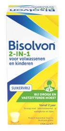 Bisolvon 2-in-1 voor volwassenen en kinderen (Suikervrij)