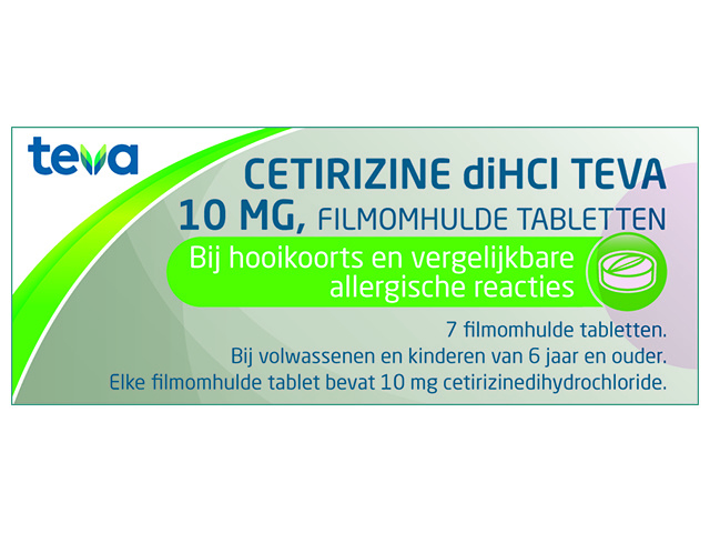 Cetirizine diHCL 10 MG TEVA (7 stuks)