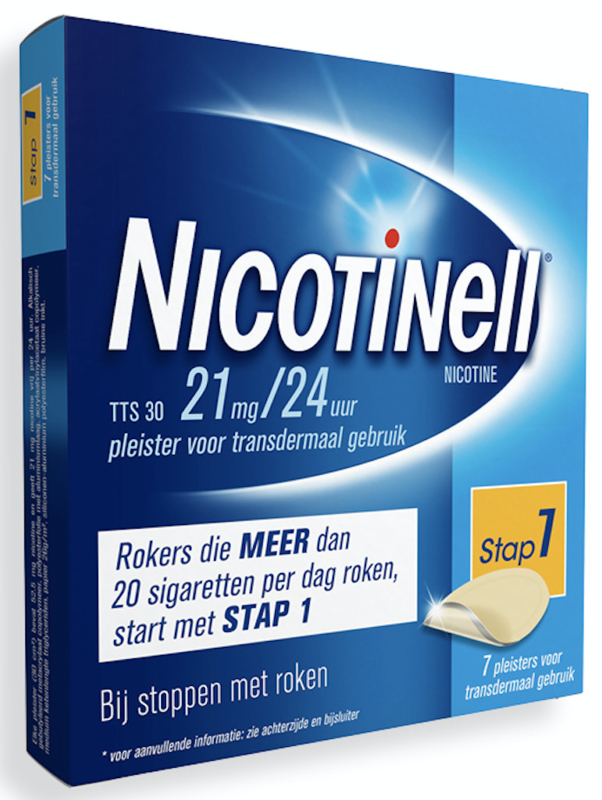 Nicotinell TTS 30 Pleister Transdermaal (21MG/24uur;7 ST)