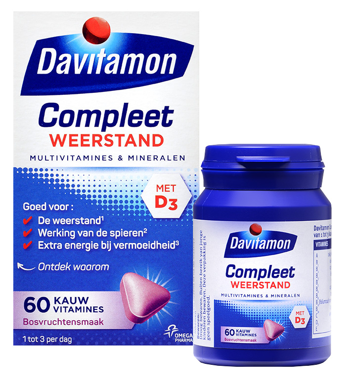 DAVITAMON Kauwvitamine Tablet Bosvruchten (60ST)