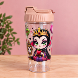 Glazen drinkbeker Evil queen