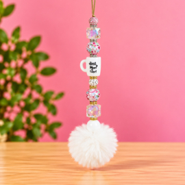 Best mom ever - bloemen met glitter