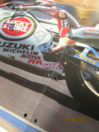 Reclame Folder Poster Suzuki o.a. Kevin Schwantz RGV DR e.a.