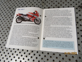 Honda kleurenfolder Reclame Advertentie '91 o.a. CBR VFR NX