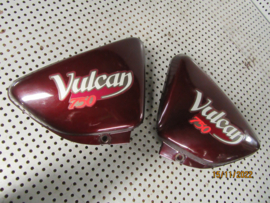 VN750 VN 750 Vulcan Zijkapjes Covers Kapjes rood/bruin L. & R. Kawasaki