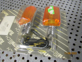 Set Knipperlichten Knipperlicht Nieuw "short stud" Chroom
